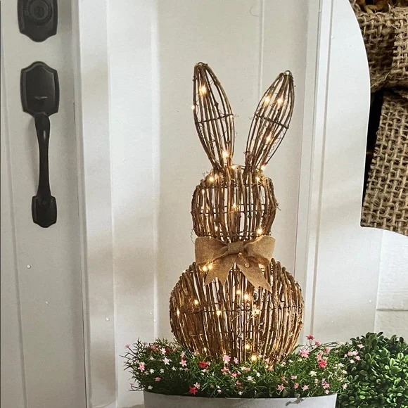 Martha Stewart Brown LED Bunny Yard Stakes - Picture 3 of 10